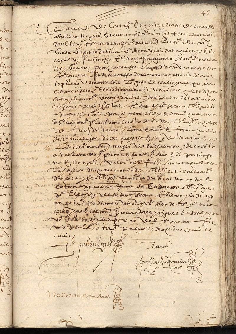 Carta de pago y finiquito de Ana Martínez, viuda de Ginés de Liria, a favor de Francisco García, mercader y yerno de Blas Pérez, y Beatriz Pérez, su mujer, vecinos de Cartagena.